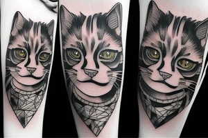 cat, bear, pride, punk music tattoo idea