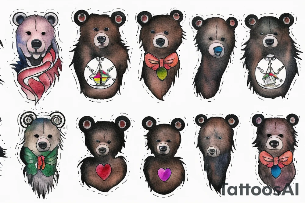 Pride, bear tattoo idea