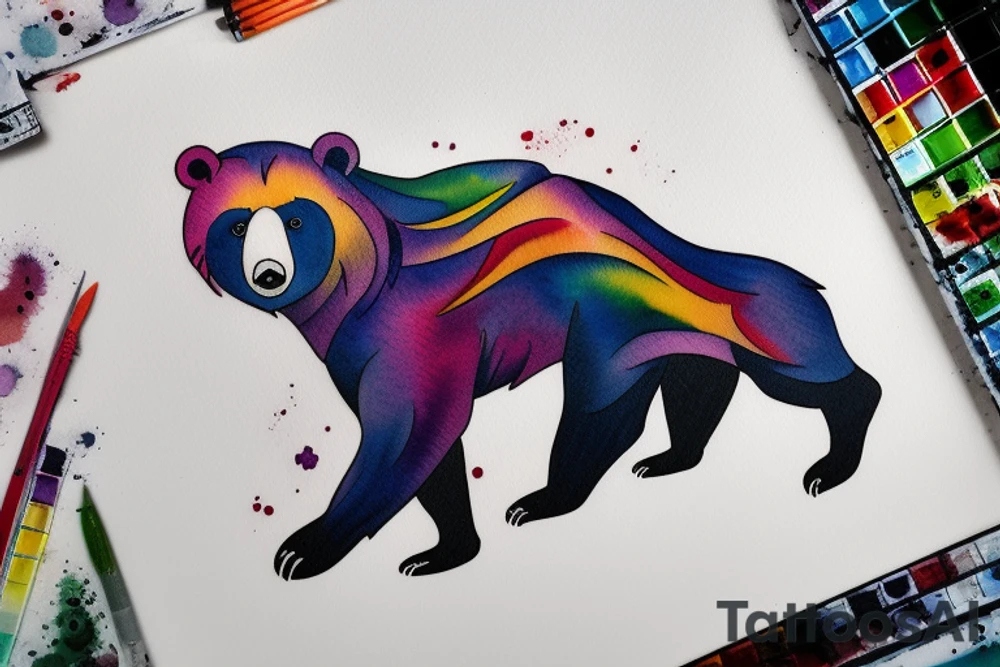 Pride, bear tattoo idea