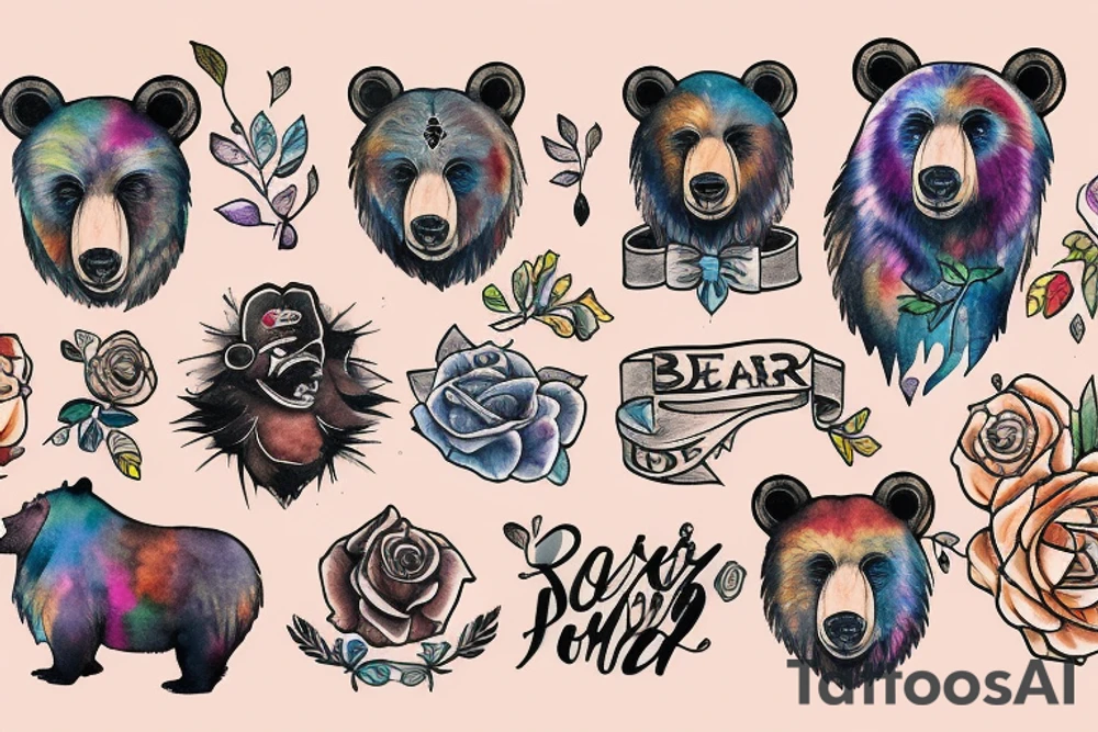 Pride, bear tattoo idea
