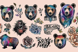 Pride, bear tattoo idea