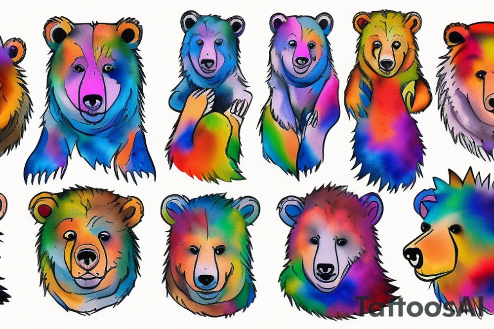 Pride bear tattoo idea
