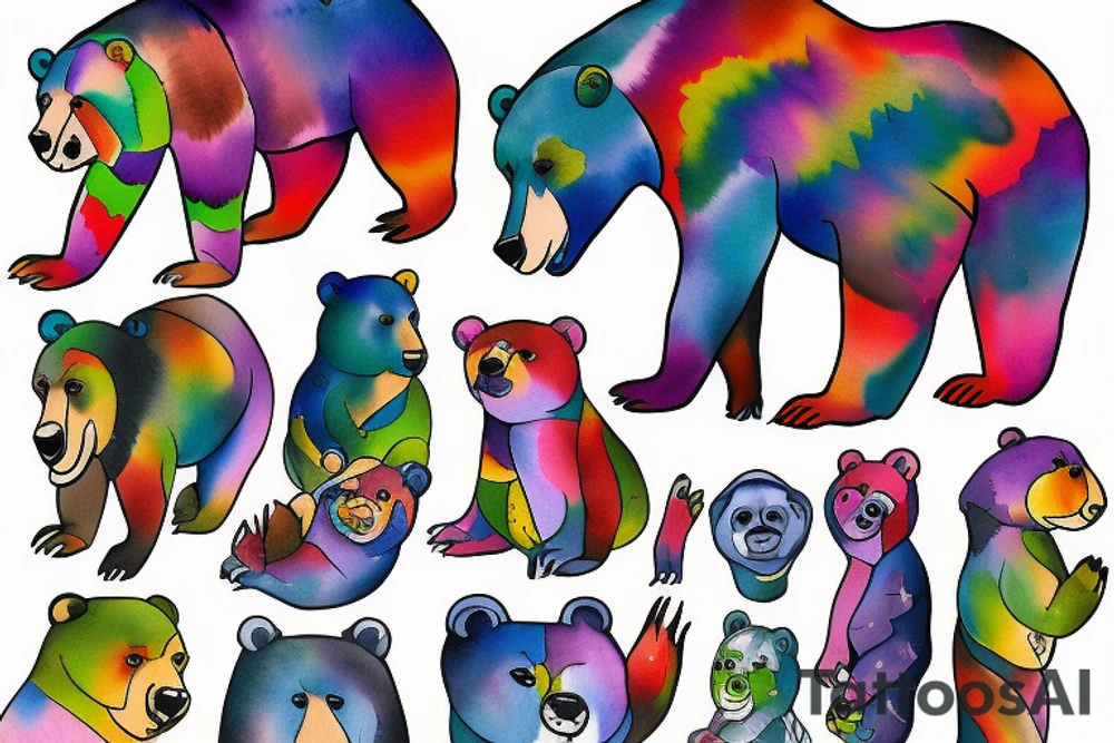 Pride bear tattoo idea