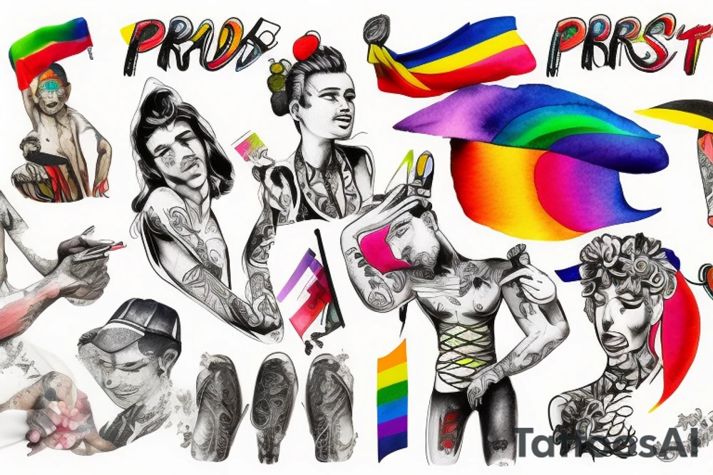 Gay pride tattoo idea