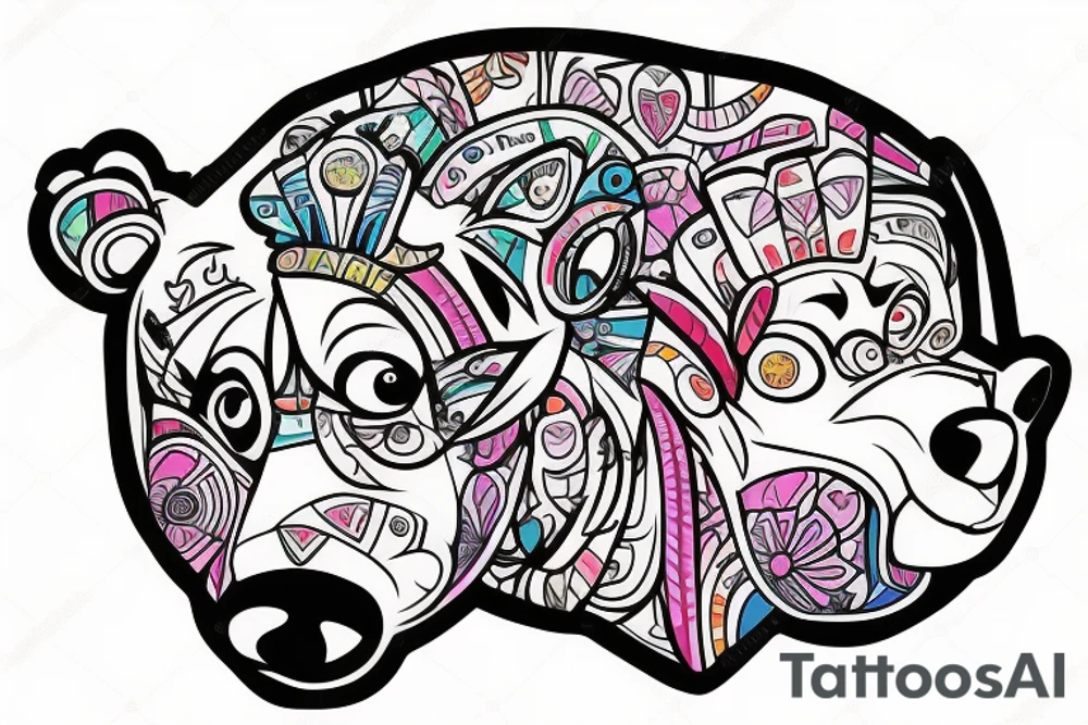 Gay Pride, bear tattoo idea