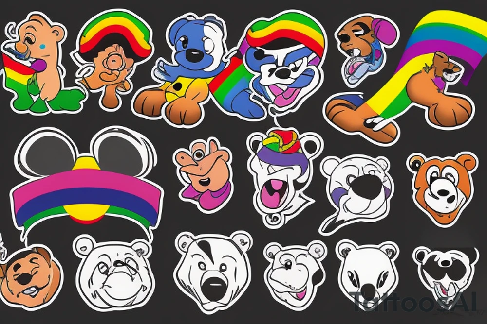 Gay Pride, bear tattoo idea