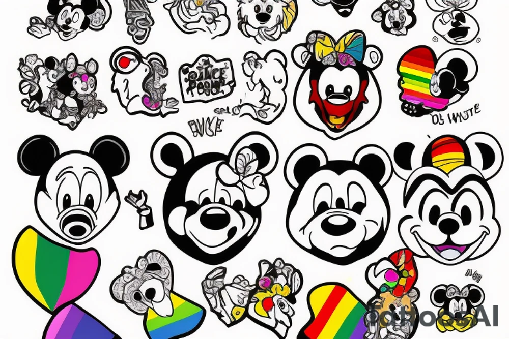 Gay Pride, bear tattoo idea