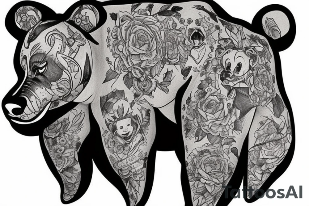 Gay Pride, bear tattoo idea
