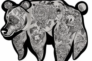 Gay Pride, bear tattoo idea