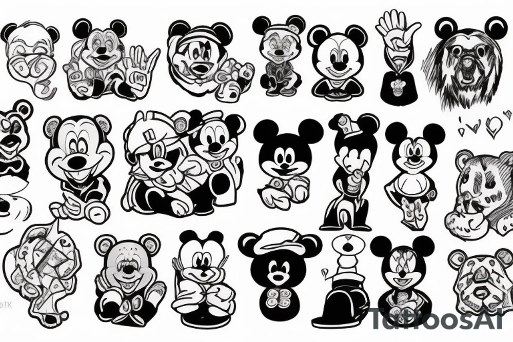 Gay Pride, bear tattoo idea