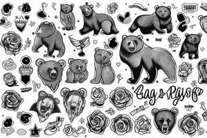Gay Pride, bear tattoo idea