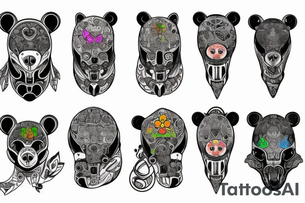 Gay Pride, bear tattoo idea