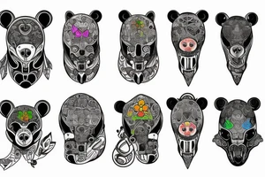Gay Pride, bear tattoo idea