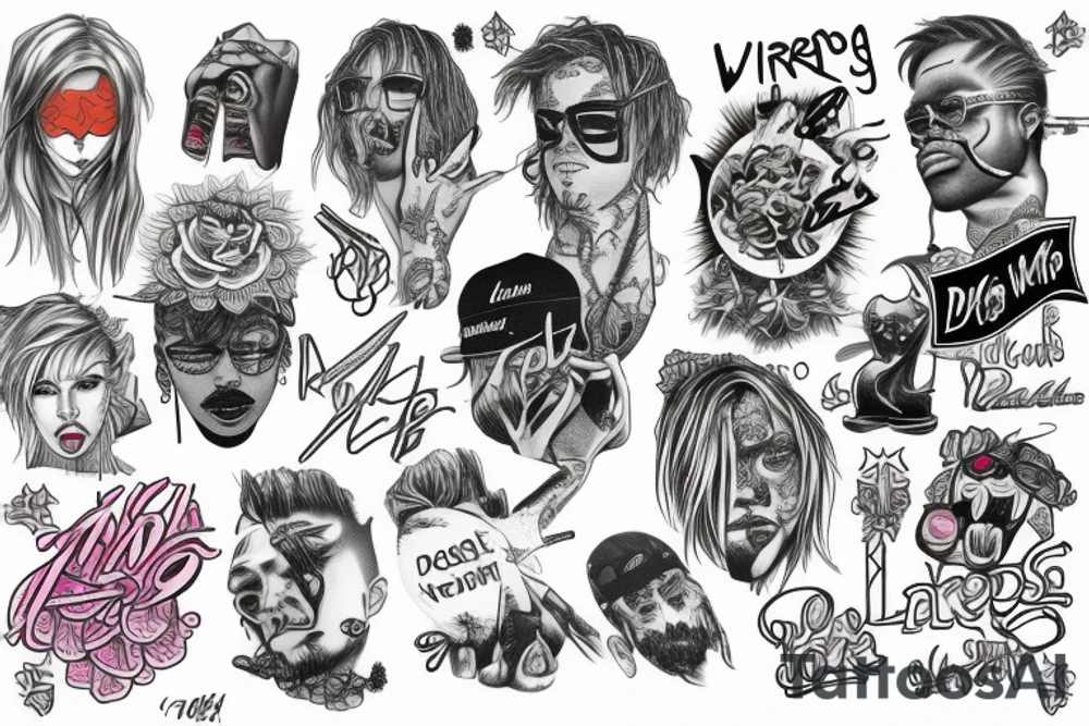 WRLD on drugs juice WRLD 999 tattoo idea