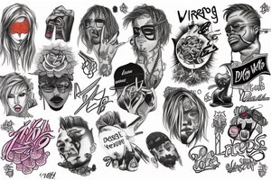 WRLD on drugs juice WRLD 999 tattoo idea