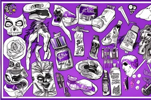 WRLD on drugs juice WRLD 999 Lean purple tattoo idea