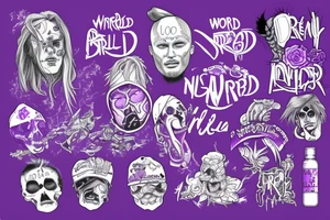 WRLD on drugs juice WRLD 999 Lean purple tattoo idea