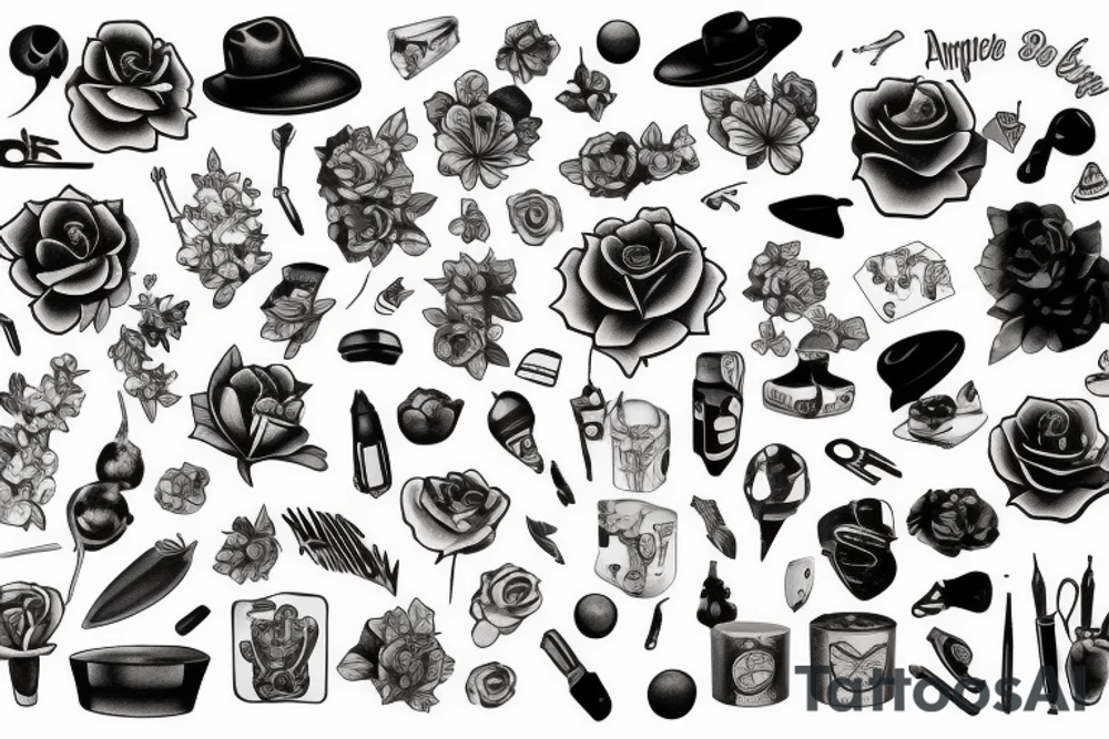 american traditional pinup tattoo idea