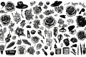 american traditional pinup tattoo idea
