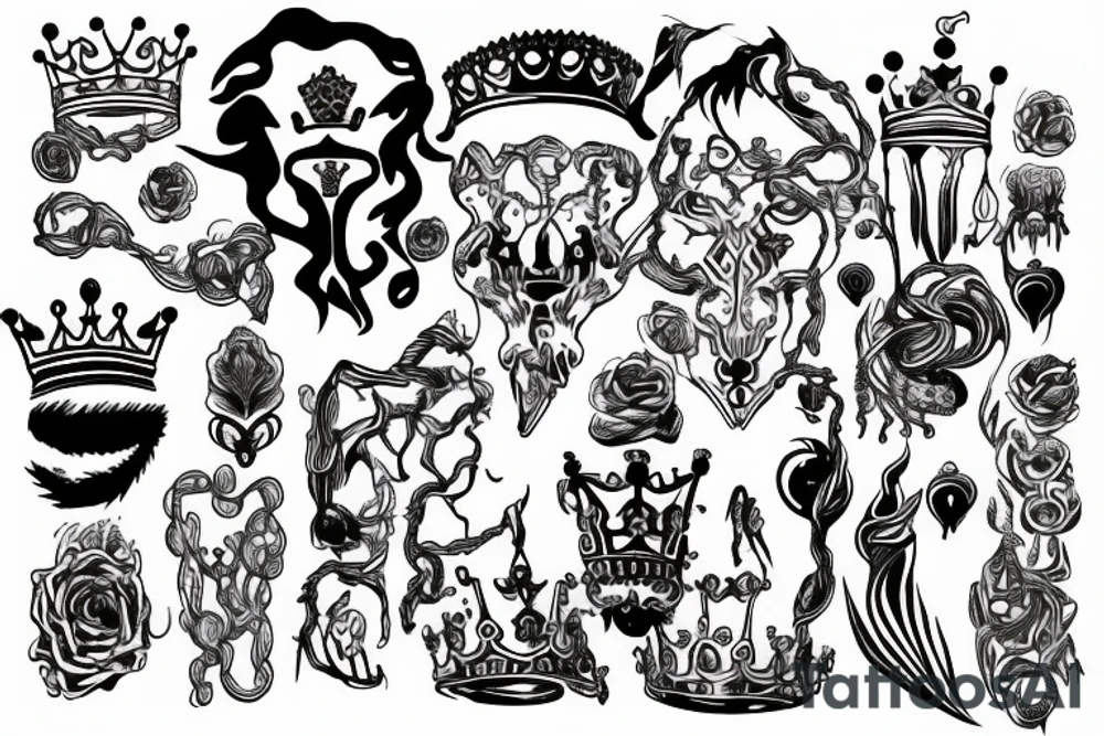 soul king crown tattoo idea