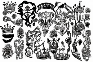 soul king crown tattoo idea
