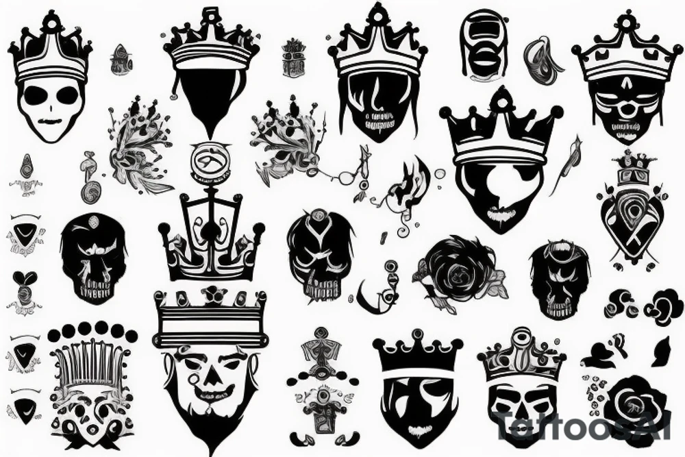 soul king crown tattoo idea