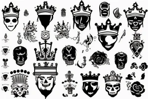 soul king crown tattoo idea