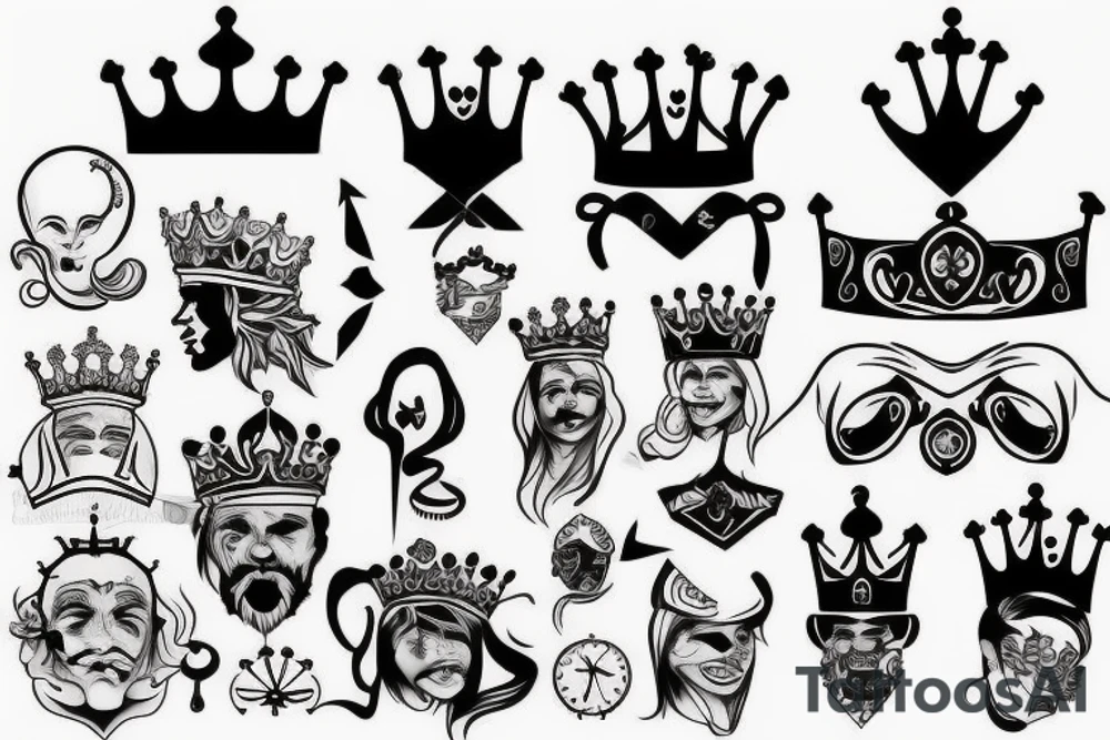 soul king crown tattoo idea