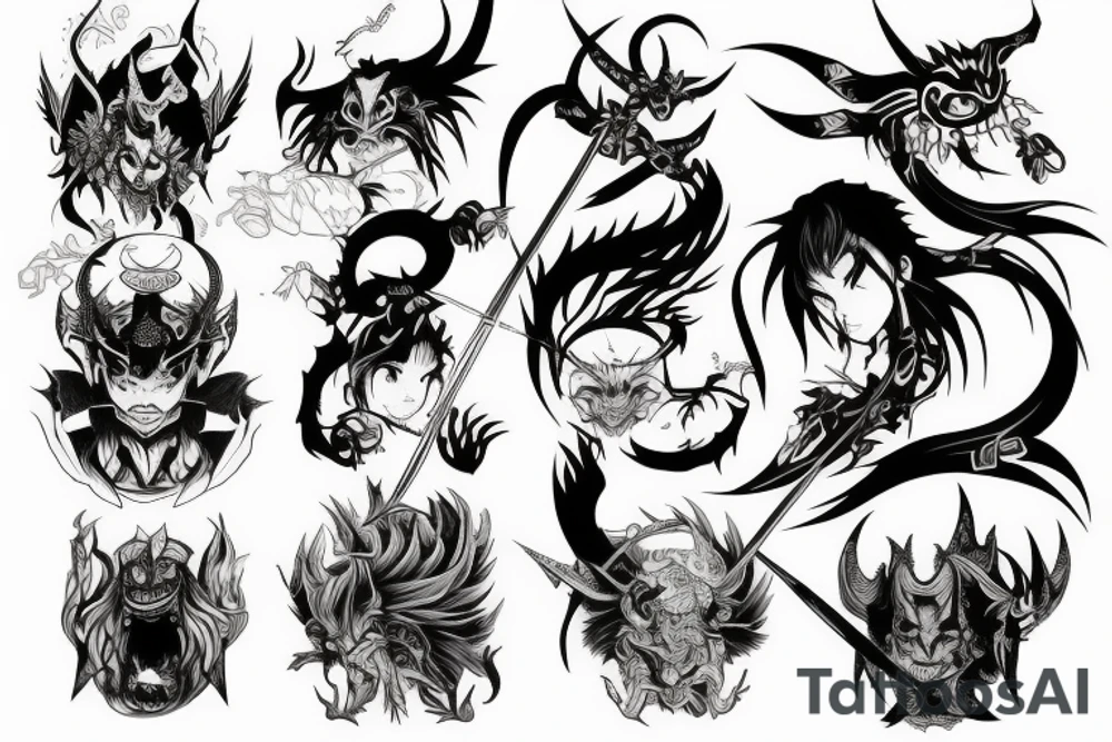 demon slayer tattoo idea