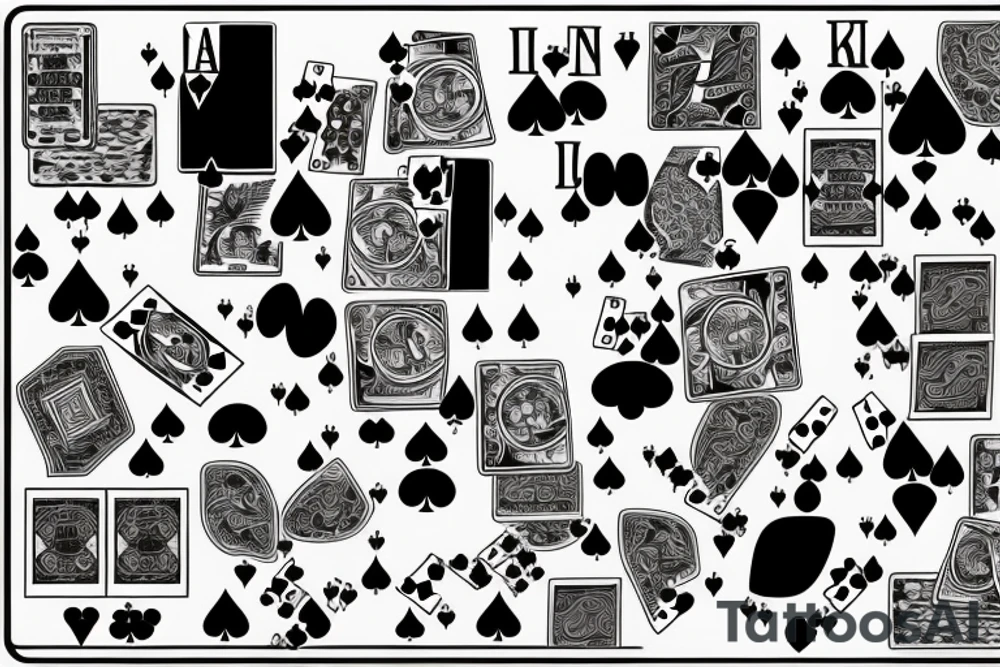 gambling dices tattoo idea