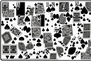gambling dices tattoo idea