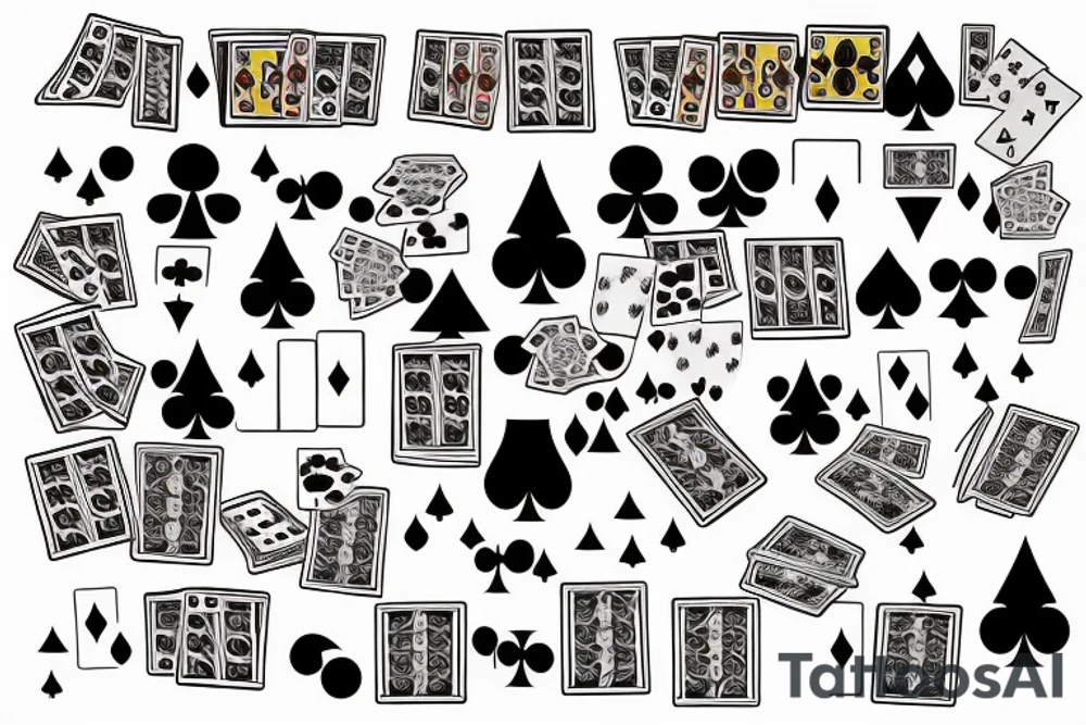 gambling dices tattoo idea