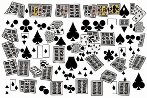 gambling dices tattoo idea