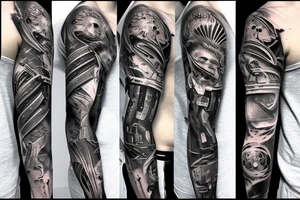 full sleeve, sci-fi tattoo idea