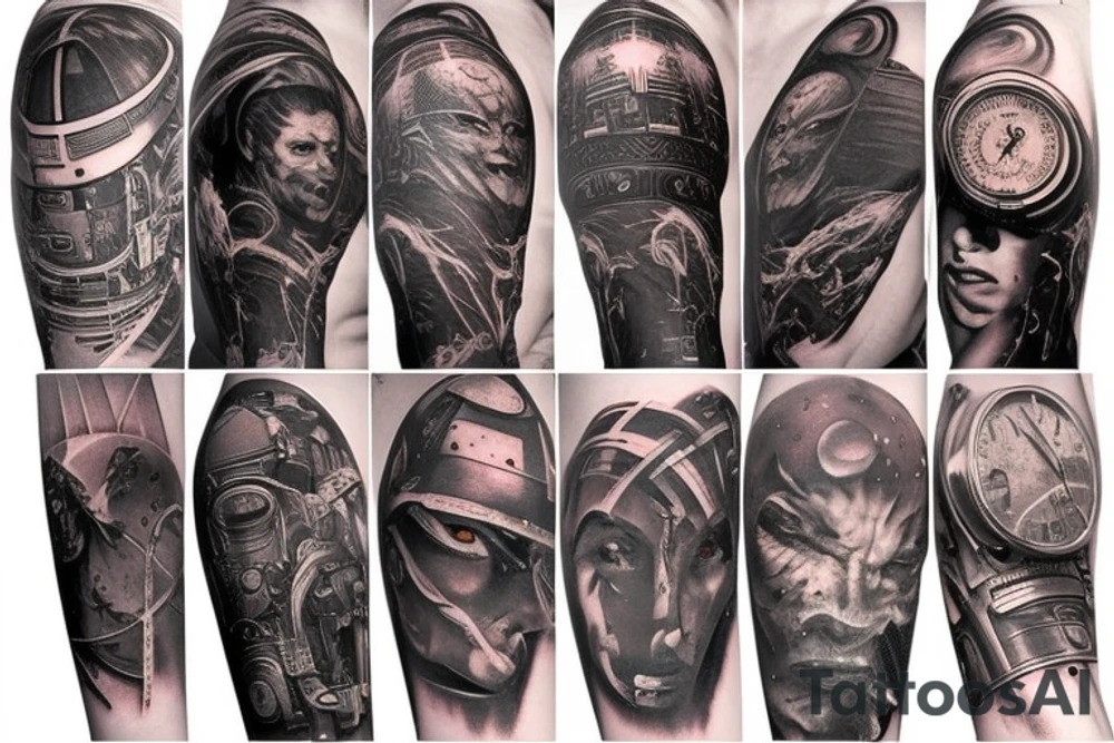 full sleeve, sci-fi tattoo idea