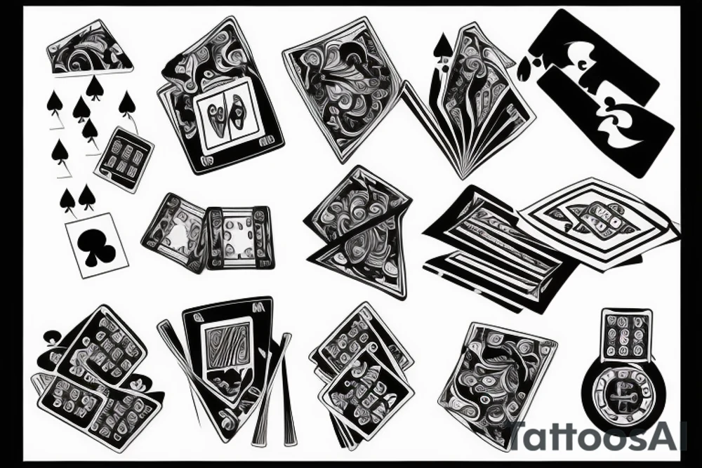 casino gambling tattoo idea