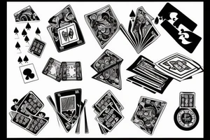 casino gambling tattoo idea