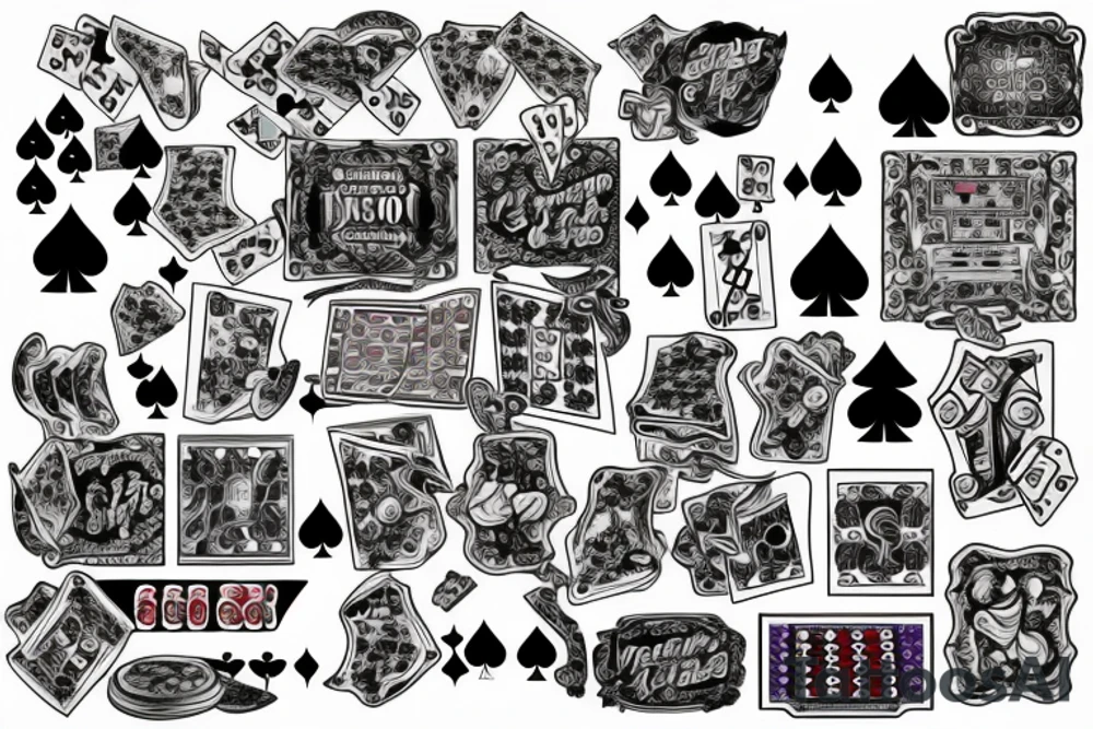 casino gambling tattoo idea