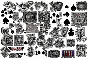 casino gambling tattoo idea