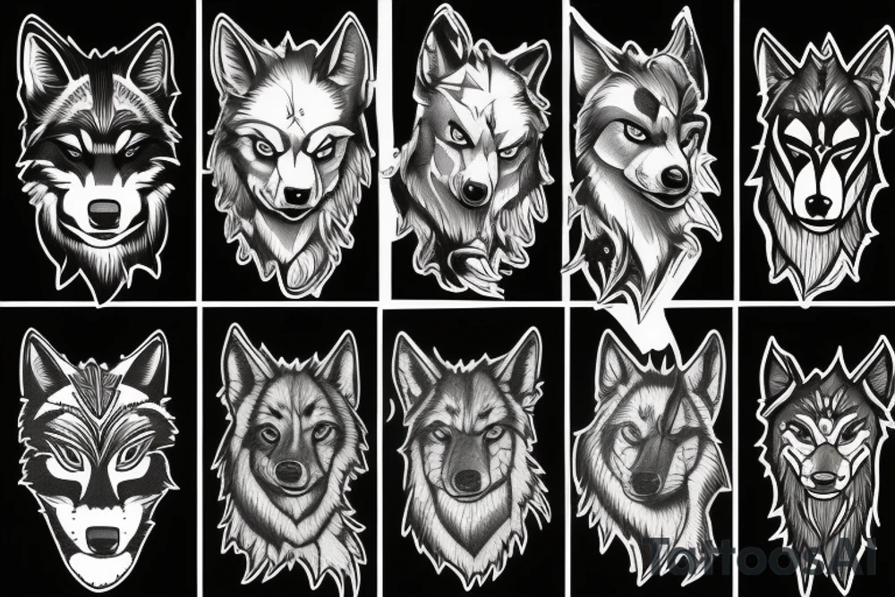 wolf pack tattoo idea