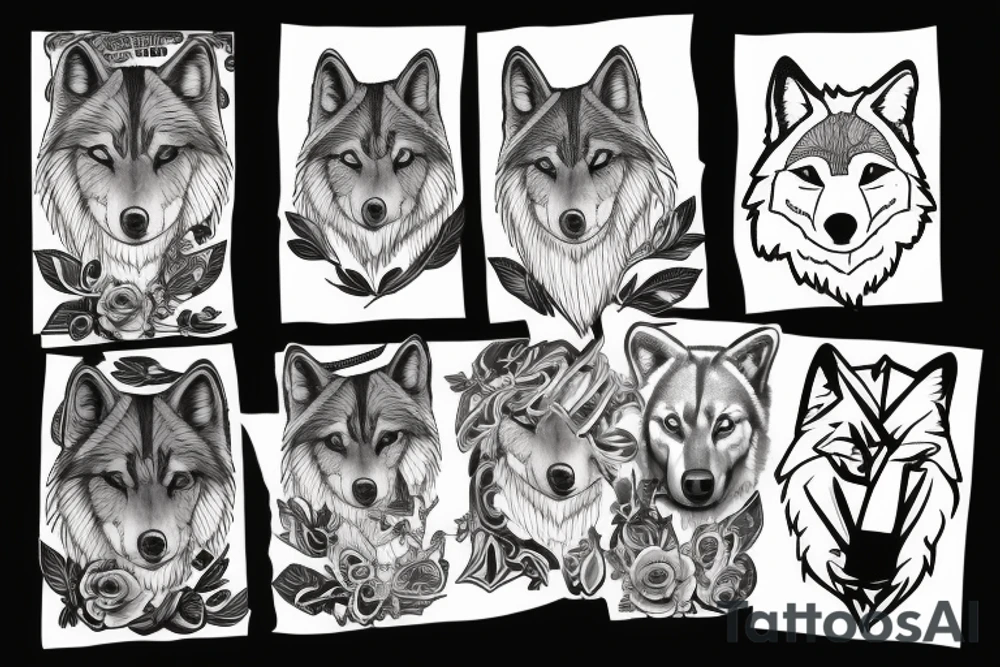 wolf pack tattoo idea