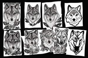 wolf pack tattoo idea