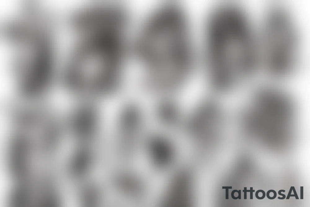 full sleeve, brutish monsters, space heroes, scantily-clad damsel in distress. tattoo idea