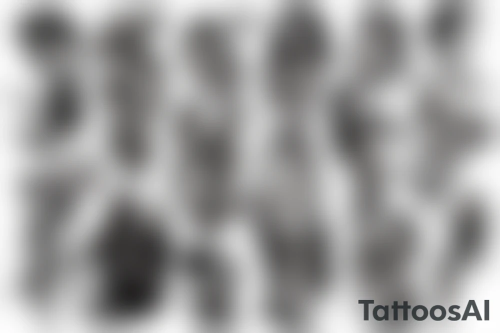 full sleeve, brutish monsters, space heroes, scantily-clad damsel in distress, pulp, noir tattoo idea