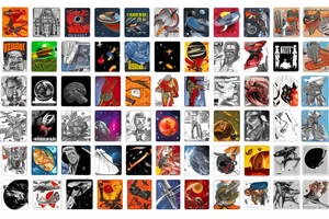 full sleeve, retro space heroes, pulp, Science fiction, color, tattoo idea