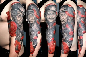 full sleeve,  mars attacks tattoo idea