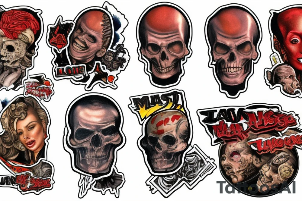 full sleeve,  mars attacks tattoo idea