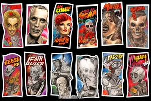 full sleeve,  mars attacks tattoo idea