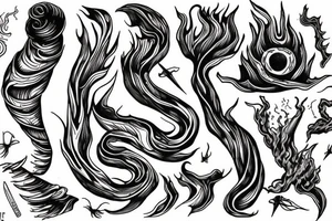 A tornado taking souls from the earth tattoo idea