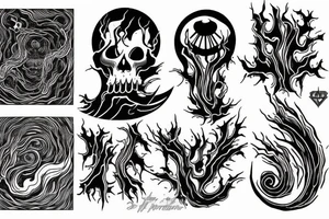 A tornado taking souls from the earth tattoo idea
